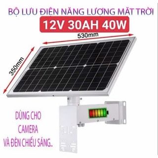 Bộ Pin Năng Lượng Mặt Trời 30AH 40W