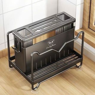 Giá Cài Dao, Đựng Đũa, Thớt ,Úp Vung Nồi Đa Năng Cao Cấp Hợp Kim Carbon Không Gỉ Thế Hệ Mới