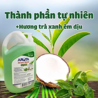 Nước rửa chén thực vật chiết xuất trà xanh Arota 2.15kg -An toàn cho tay -Siêu sạch mùi