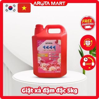 Nước giặt xả quần áo Aroma đậm đặc hương hoa Nami Hàn Quốc 5KG siêu tiết kiệm - Giặt xả quần áo