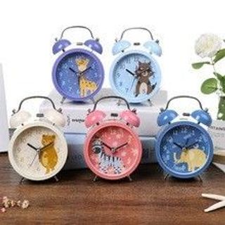 ĐỒNG HỒ BÁO THỨC hình dáng độc đáo để bàn, trang trí, ĐỒNG HỒ CHUÔNG ĐÔI pastel đẹp mắt dể bàn làm quà tặng