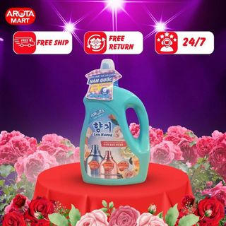 Nước giặt xả  quần áo Arota lưu hương hoa mùa Xuân Hàn Quốc 3KG