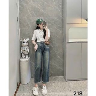 Quần baggy jean trơn mã 218