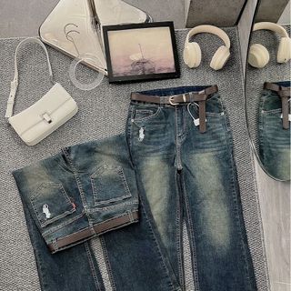Quần jean ống loe co giãn thêu con ngựa bigsize mã 501