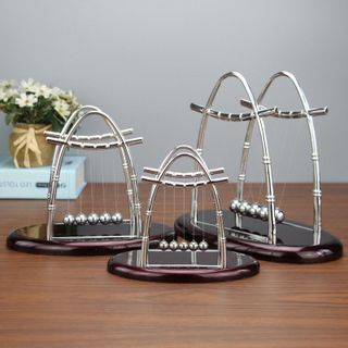 Mô hình CON LẮC NEWTON dao động decor phòng, CON LẮC Newton khoa học để bàn hình khối từ thép không rỉ