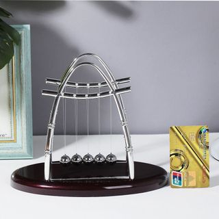 Mô hình CON LẮC NEWTON dao động decor phòng, CON LẮC Newton khoa học để bàn hình khối từ thép không rỉ
