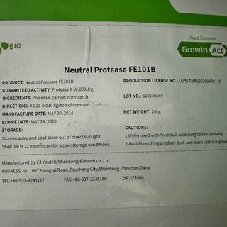 ENZYME PROTEASE FE 101B PHÂN GIẢI PROTEIN