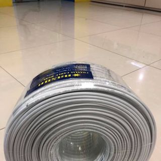 (Cuộn 200m). Cáp đồng trục RG59 liền nguồn có dầu chống ẩm Nasun NS-706