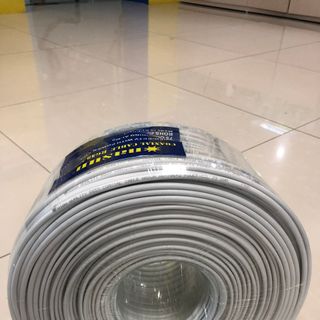 (Cuộn 200m). Cáp đồng trục RG59 liền nguồn có dầu chống ẩm Nasun NS-706