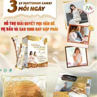 Sữa Hạt Matti Mum Canxi Cho Mẹ Bầu Và Sau Sinh 100% Đạm Thực Vật Đạt Chứng Nhận NON-GMO Của USA Hộp 14 Gói AVIMAMA