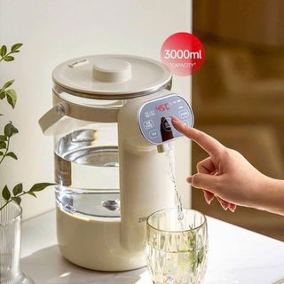 Bình Đun Nước  Khử Clo, Pha Sữa, Trà, Cafe Giữ Nhiệt Giữ Ấm Cả Ngày, Tùy Chỉnh Nhiệt Độ Thông Minh Bình thuỷ tinh 3L