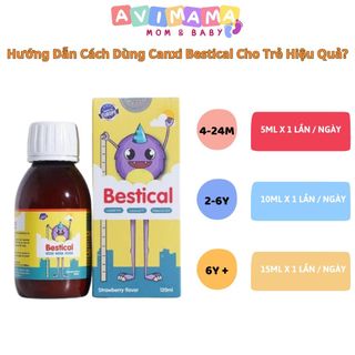 Canxi Bestical Bổ Sung Canxi Và Vitamin D3K2 MK7 Giúp Tăng Chiều Cao Vượt Trội Cho Bé 120ml AVIMAMA