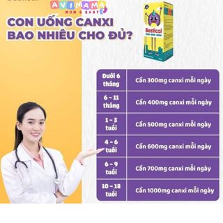 Canxi Bestical Bổ Sung Canxi Và Vitamin D3K2 MK7 Giúp Tăng Chiều Cao Vượt Trội Cho Bé 120ml AVIMAMA