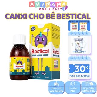 Canxi Bestical Bổ Sung Canxi Và Vitamin D3K2 MK7 Giúp Tăng Chiều Cao Vượt Trội Cho Bé 120ml AVIMAMA