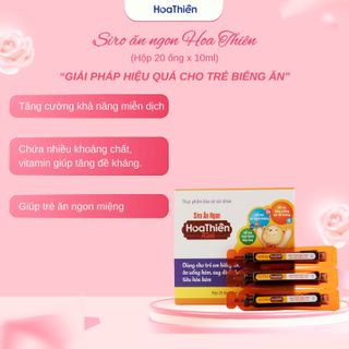Siro Ăn Ngon Hoa Thiên Kids [Hộp 20 Ống x 10ml]