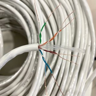 (Cuộn 305m) - Dây mạng GIÁ RẺ lõi 0.4mm. Dây mạng Cat6 Nasun HOT66, dây màu trắng