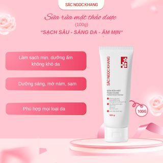 Sữa Rửa Mặt Thảo Dược Sắc Ngọc Khang [Tuýp 100g]