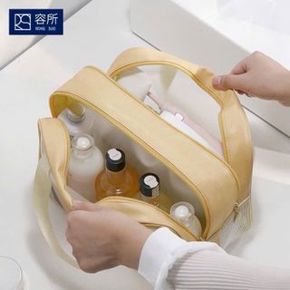 Túi đựng đồ trang điểm và đồ vệ sinh đa chức năng dung tích lớn di động du lịch chuyến đi công tác chống thấm nước tập thể dục bơi lội túi đựng đồ hai lớp