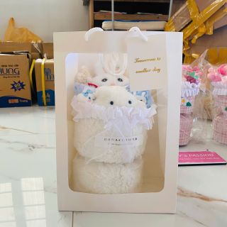 SET QUÀ TẶNG HOA GẤU BÔNG DỄ THƯƠNG TẶNG KÈM TÚI 006 - LADY'S PASSION