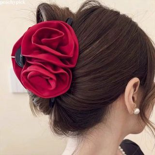 Kẹp kẹp lớn nơ hoa hồng hottrend