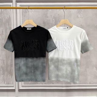 ÁO THUN NAM, ÁO CỔ TRÒN COTTON, ÁO THUN TRẮNG ĐEN THÊU CHỮ IN LOANG
