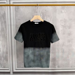 ÁO THUN NAM, ÁO CỔ TRÒN COTTON, ÁO THUN TRẮNG ĐEN THÊU CHỮ IN LOANG