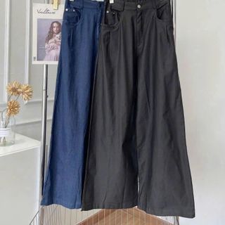 [SHOPPUMI] Quần jean suông dài xanh đậm 3 size SML Pumi