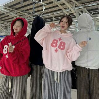 Áo Hoodie 88 Dây Ngược Boxy Form Unisex Nam Nữ Nhiều Màu