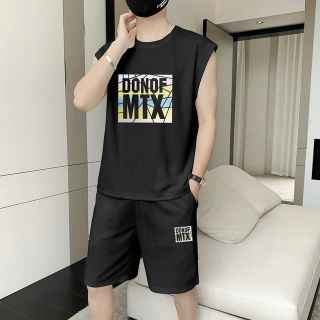Bộ đồ thể thao nam không tay đẹp trai bộ áo thun ngắn tay bằng thun lạnh