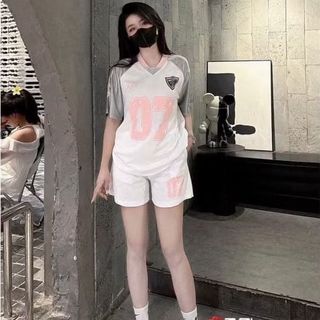 Set Bộ Nữ Thể Thao Số 07 Áo Phông Unisex Phối Mix Quần Sooc Đùi Chất Cotton Co Giãn Thoải Mái Cực Hottrend. Giá sỉ - giá bán buôn