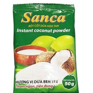 Bột Cốt Dừa Hòa Tan Sanca Gói 50gr (Thùng 60 Gói) (Thùng)