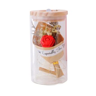 Bình Thủy Tinh Hoa Khô Có Đèn Phát Sáng, Lọ thủy tinh ước nguyện trang trí làm quà tặng ý nghĩa,  Quà tặng, Quà lưu niệm