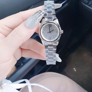 MÓN QUÀ QT PHỤ NỮ ĐỒNG HỒ NỮ CAO CẤP MKORS MẶT FULL ĐÁ SIZE MINI