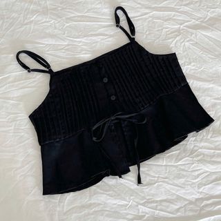 [SHOPPUMI] Áo linen Vibe 2s xếp ly có tăng đơ điều chỉnh nhiều màu freesize Pumi