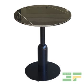 Bàn cafe tròn 60cm mặt đá chân sắt- Mã: BCF21CRM