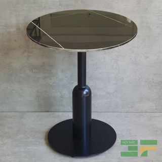 Bàn cafe tròn 60cm mặt đá chân sắt- Mã: BCF21CRM