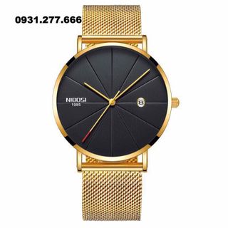 Đồng hồ nam dây lụa NIbosi