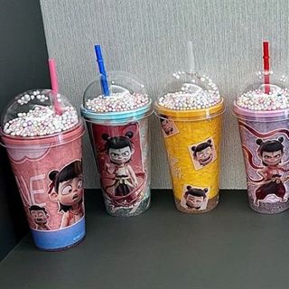 Cốc nhựa Na Tra nắp bọt biển 450ml