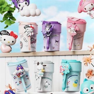 Bình inox 400ML hoạt hình dây xách