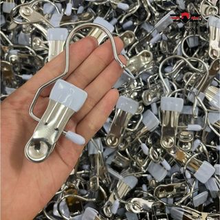 Móc Kẹp Đơn Treo Quần Áo, Mũ, Nón ,Tất, Vớ Bằng Inox, Móc Treo Inox Bọc Nhựa PVC Chắc Chắn Tiện Ích, Đa Năng - Huy Tưởng