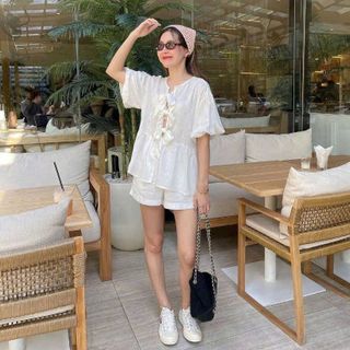 [SHOPPUMI] Set áo BBD kèm short Bowvy 2 màu freesize Pumi