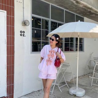 [SHOPPUMI] Set áo BBD kèm short Bowvy 2 màu freesize Pumi