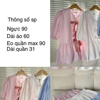 [SHOPPUMI] Set áo BBD kèm short Bowvy 2 màu freesize Pumi