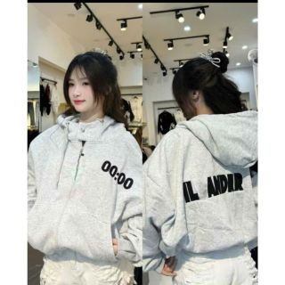 ÁO HOODIES ZIP BOXY CÓ NÚT BẤM, THÊU LOGO 00:00 CÓ TÚI TRONG UNISEX CÁ TÍNH, NĂNG ĐỘNG, NAM NỮ MẶC ĐỀU ĐƯỢC