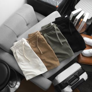 Quần short thun nam. Chất  vải premium pique hiệu ứng lưng thun co giãn tăng sự êm ái