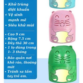 Lọ Thả Bồn Cầu Hình Mèo Khử Mùi Bồn cầu Hương Thơm Thanh Mát Tặng Kèm Dây Dễ Dàng Khi Sử Dụng