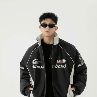 Áo Khoác Dù jackek Nam Nữ 2 Lớp In Chữ Phối 2 Màu Trẻ Trung Kiểu Dáng phong Cách