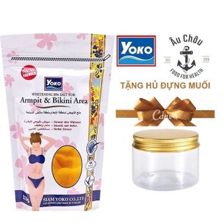 Muối tắm Yoko spa milk salt tẩy tế bào chết ngừa thâm dưỡng trắng nách, bikini Thái Lan 220g ÂU CHÂU