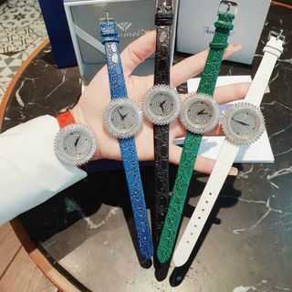 SET QUÀ QT PHỤ NỮ ĐỒNG HỒ NỮ DA CHÍNH HÃNG FUNMEI F2077 MẶT TRÒN BẠC