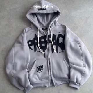 Áo Khoác Hoodie zip form rộng nam nữ in NGÔI SAO Khóa kéo hai đầu nhiều màu cá tính Top
